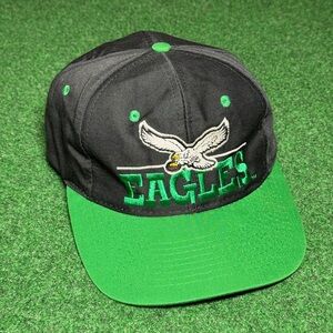 Vintage 90s Philadelphia Eagles SnapBack Hat, NFL Football Embroidered Go Birds